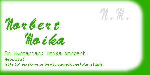 norbert moika business card